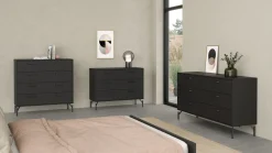 Dubbele Ladekast Dana Mat Zwart - Giga Living
