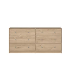 Dubbele Ladekast May Jackson Hickory 6-lades - Giga Living