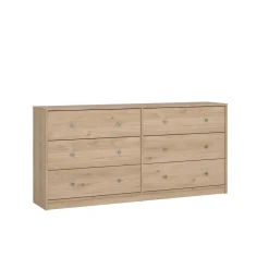 Dubbele Ladekast May Jackson Hickory 6-lades - Giga Living