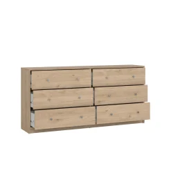 Dubbele Ladekast May Jackson Hickory 6-lades - Giga Living