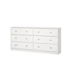 Dubbele Ladekast May Wit 6-lades - Giga Living