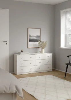 Dubbele Ladekast May Wit 6-lades - Giga Living