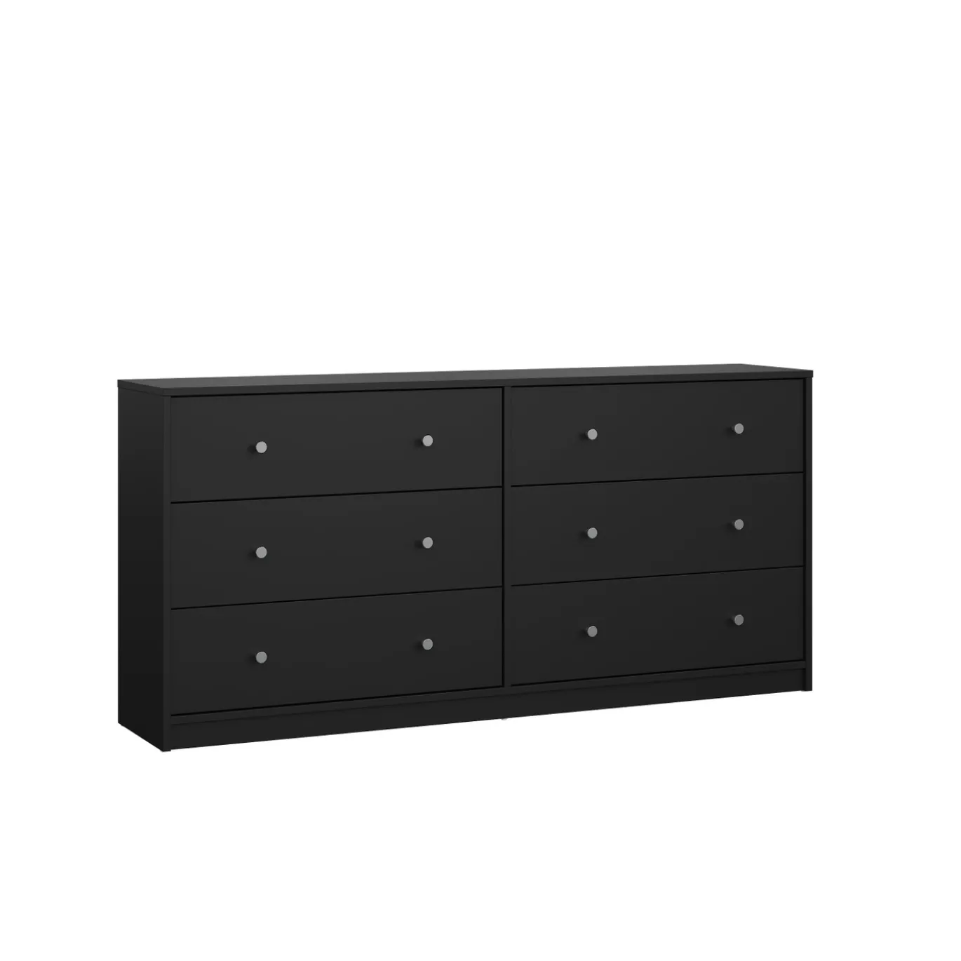 Dubbele Ladekast May Zwart 6-lades - Giga Living