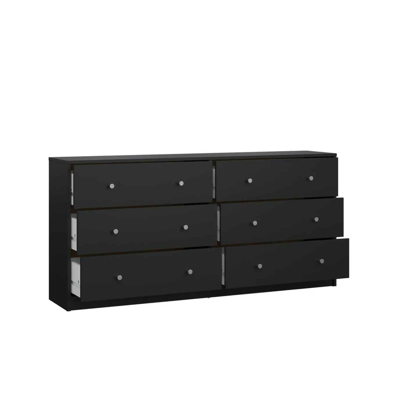 Dubbele Ladekast May Zwart 6-lades - Giga Living