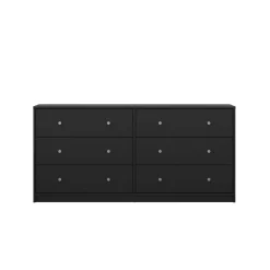 Dubbele Ladekast May Zwart 6-lades - Giga Living