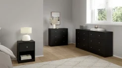 Dubbele Ladekast May Zwart 6-lades - Giga Living