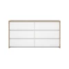 Dubbele Ladekast Next Jackson Hickory Wit Hoogglans - Giga Living