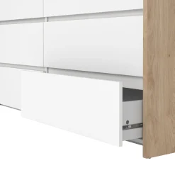 Dubbele Ladekast Next Jackson Hickory Wit Hoogglans - Giga Living