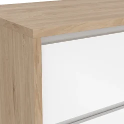 Dubbele Ladekast Next Jackson Hickory Wit Hoogglans - Giga Living