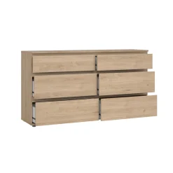 Dubbele Ladekast Nova Jackson Hickory 4+2-lades - Giga Living