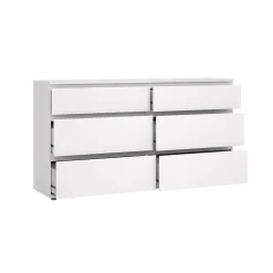 Dubbele Ladekast Nova Wit 4+2-lades - Giga Living