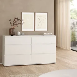 Dubbele Ladekast Nova Wit 4+2-lades - Giga Living
