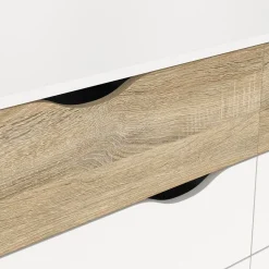Dubbele Ladekast Oslo Wit/Naturel - Giga Living