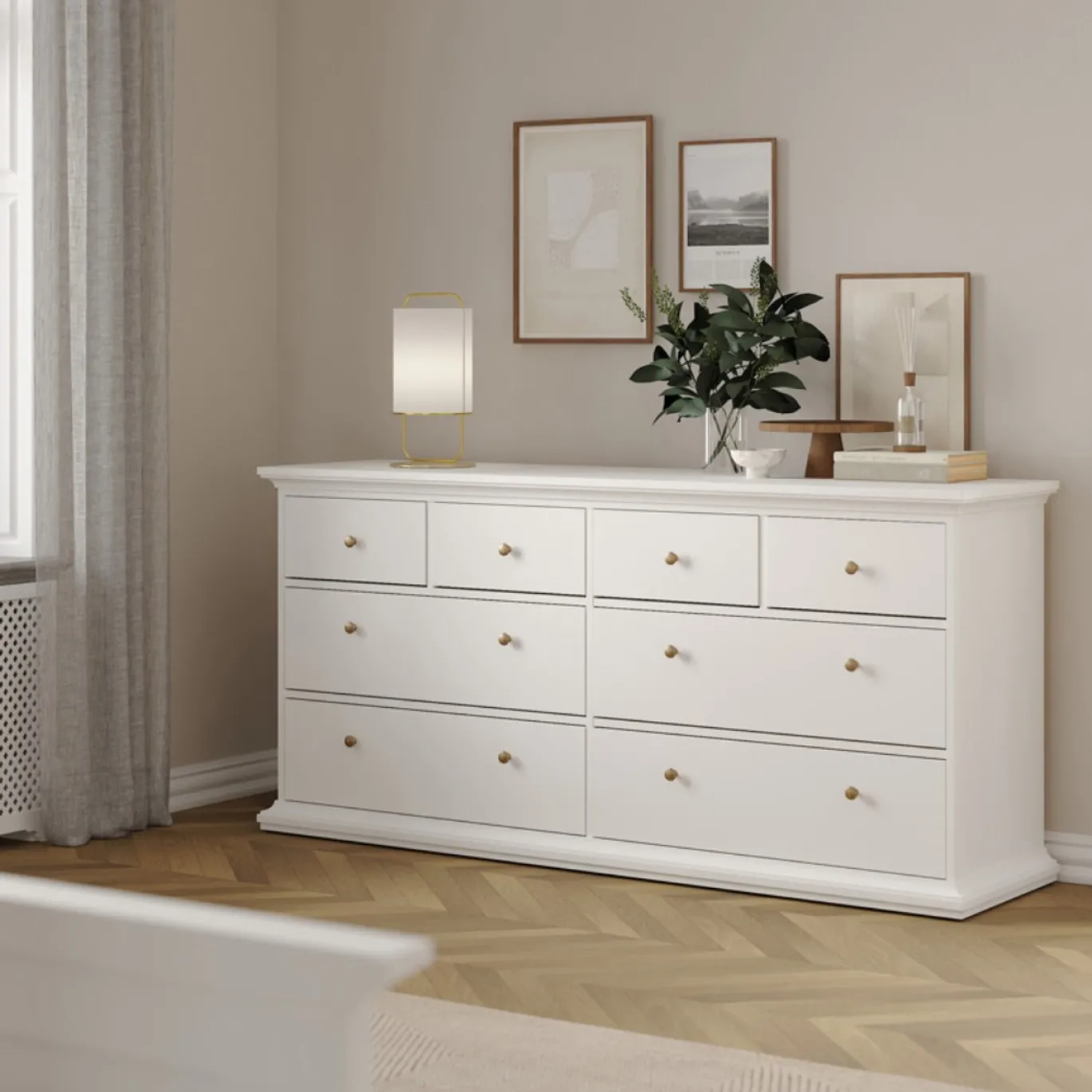 Dubbele Ladekast Paris Wit - Giga Living