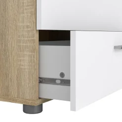 Dubbele Ladekast Pepe Naturel/Wit Hoogglans - Giga Living