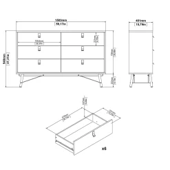 Dubbele Ladekast Ry Jackson Hickory 150cm - Giga Living
