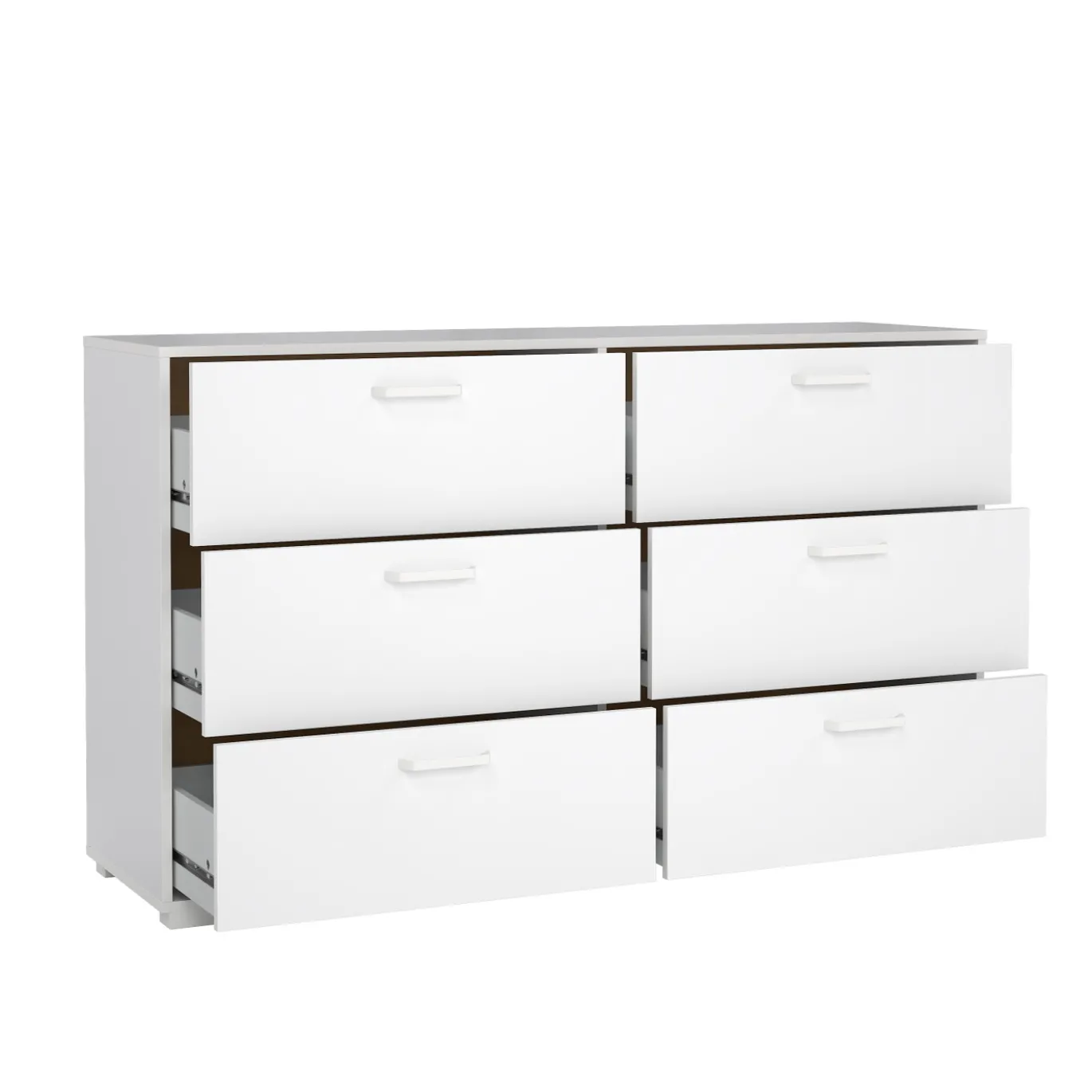 Dubbele Ladekast Sofia Wit Hoogglans - Giga Living