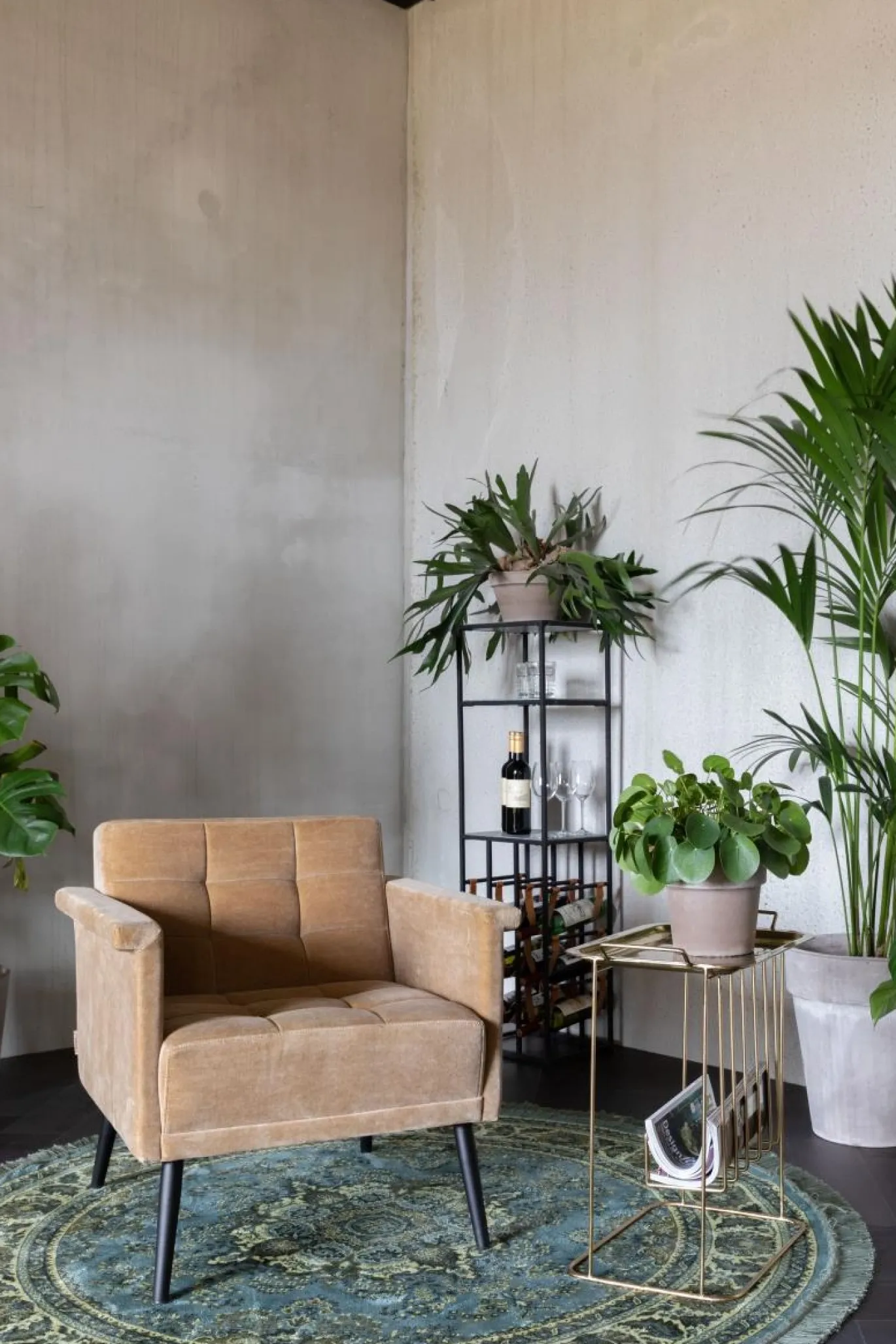 Dutchbone Sir William Lounge Stoel - Vintage Kameel