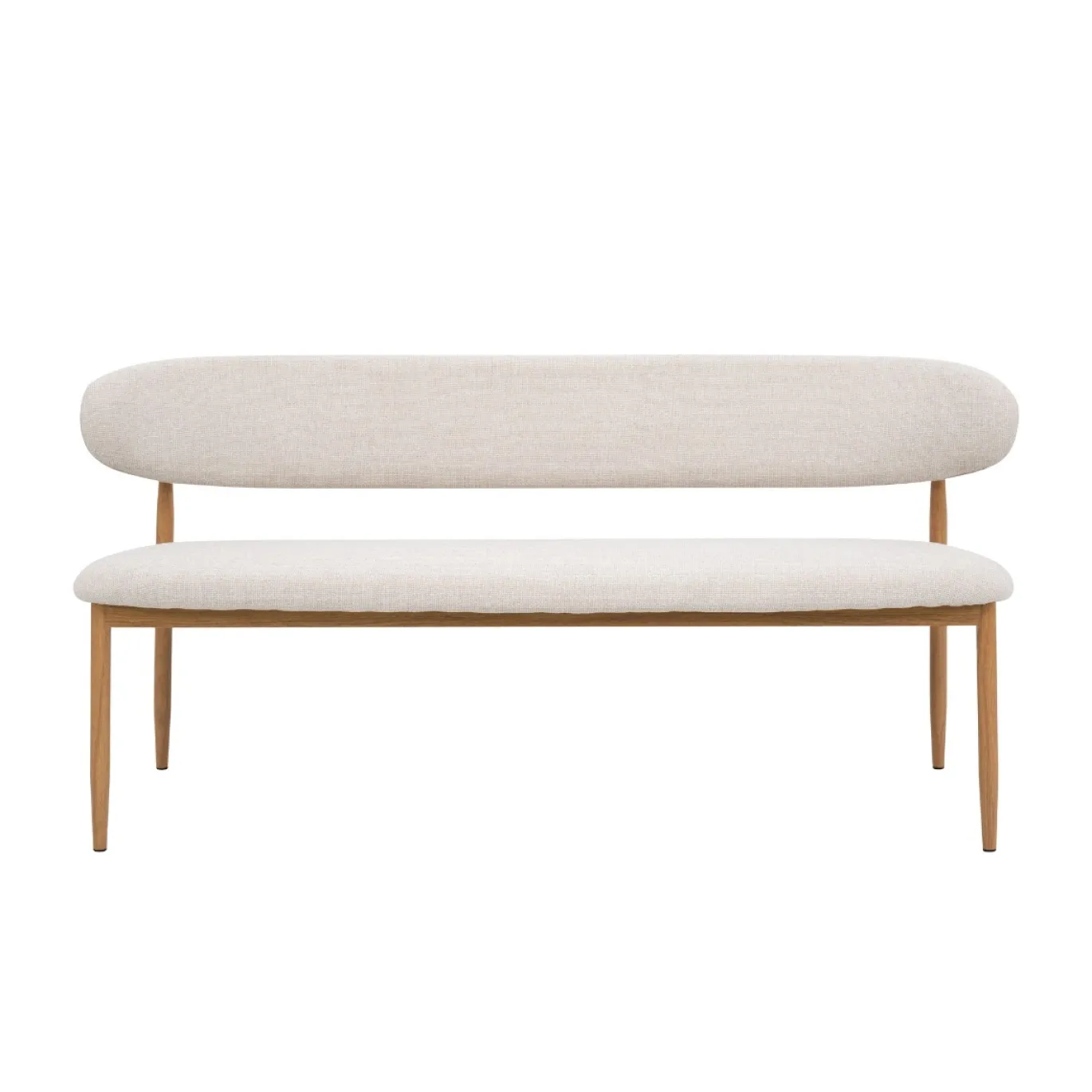 Eetkamerbank Alexia Beige/Naturel 160cm - Giga Meubel