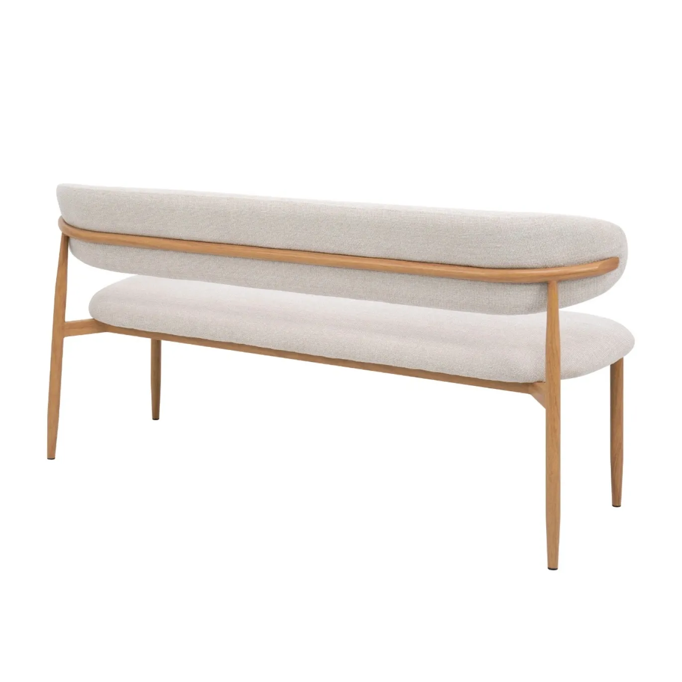 Eetkamerbank Alexia Beige/Naturel 160cm - Giga Meubel