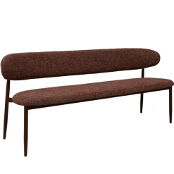 Eetkamerbank Alexia Rood/Walnoot 160cm - Giga Meubel