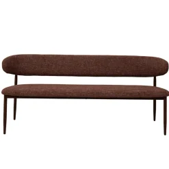 Eetkamerbank Alexia Rood/Walnoot 160cm - Giga Meubel