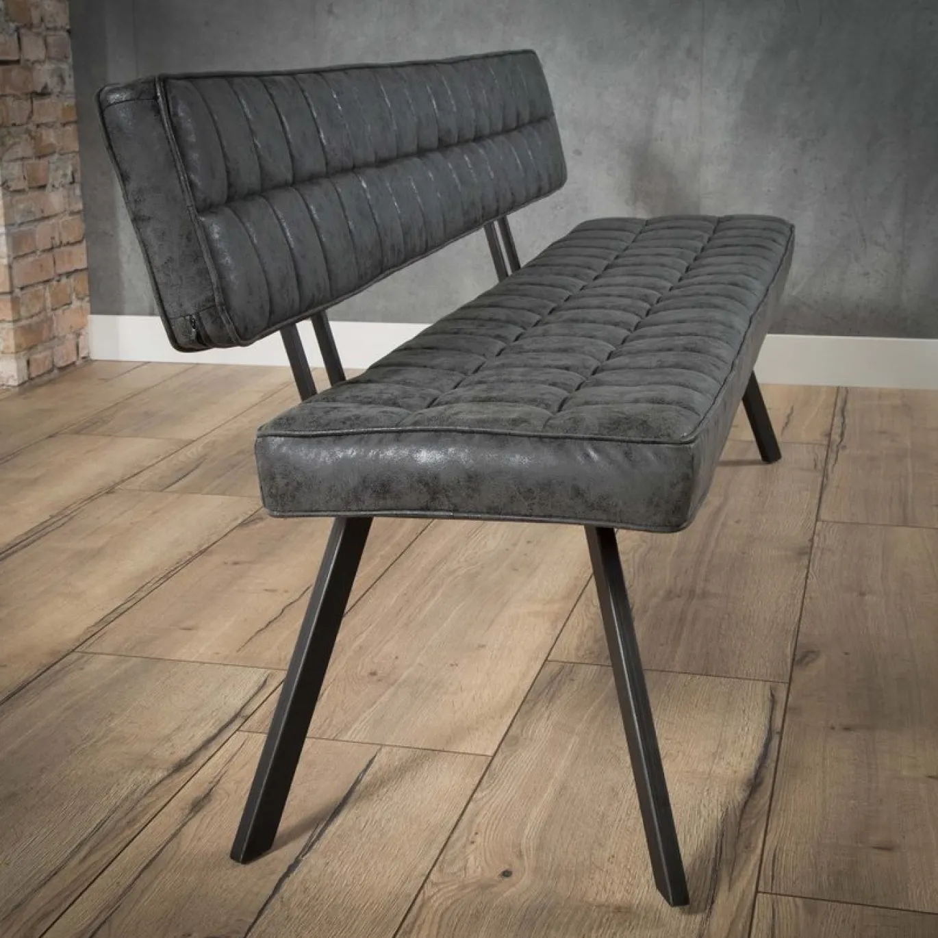 Eetkamerbank Kruisstiksel Open Rug 180cm - Giga Meubel