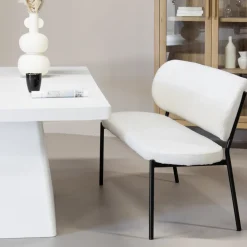 Eetkamerbank Maddie Beige 160cm - Giga Meubel