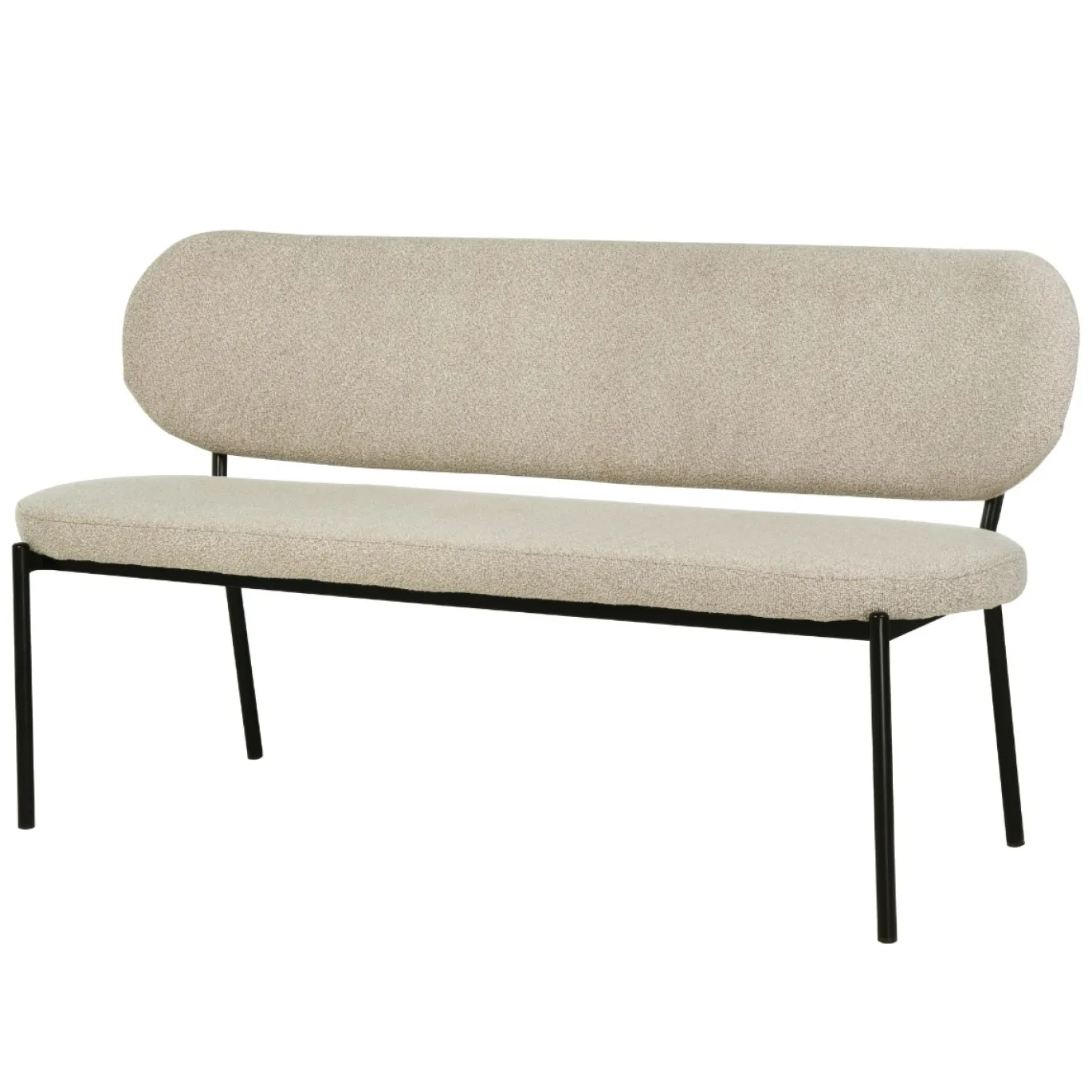 Eetkamerbank Maddie Taupe 160cm - Giga Meubel