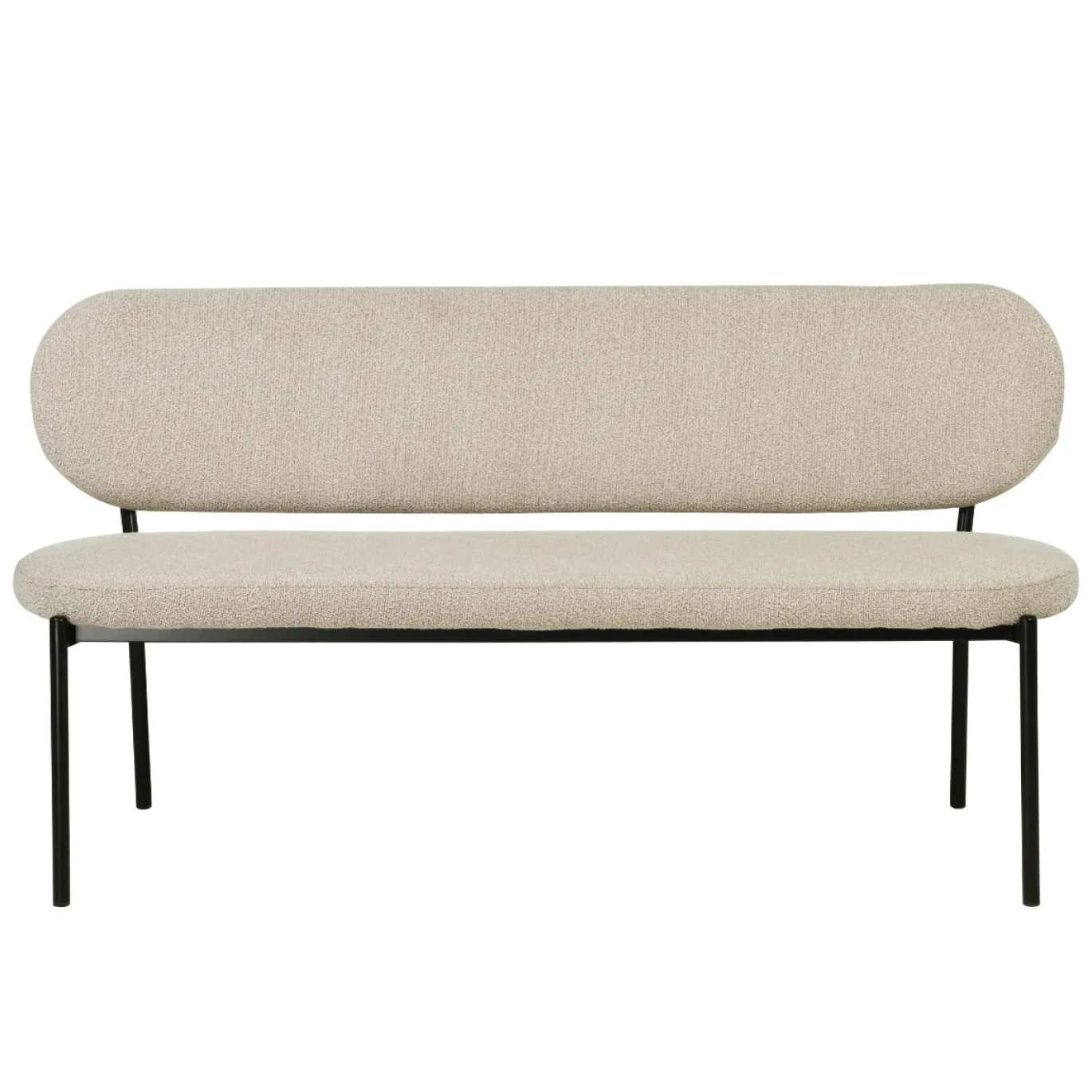 Eetkamerbank Maddie Taupe 160cm - Giga Meubel