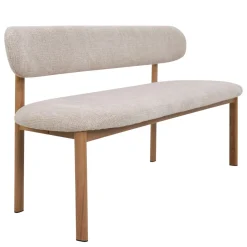 Eetkamerbank Noor Beige/Naturel 160cm - Giga Meubel