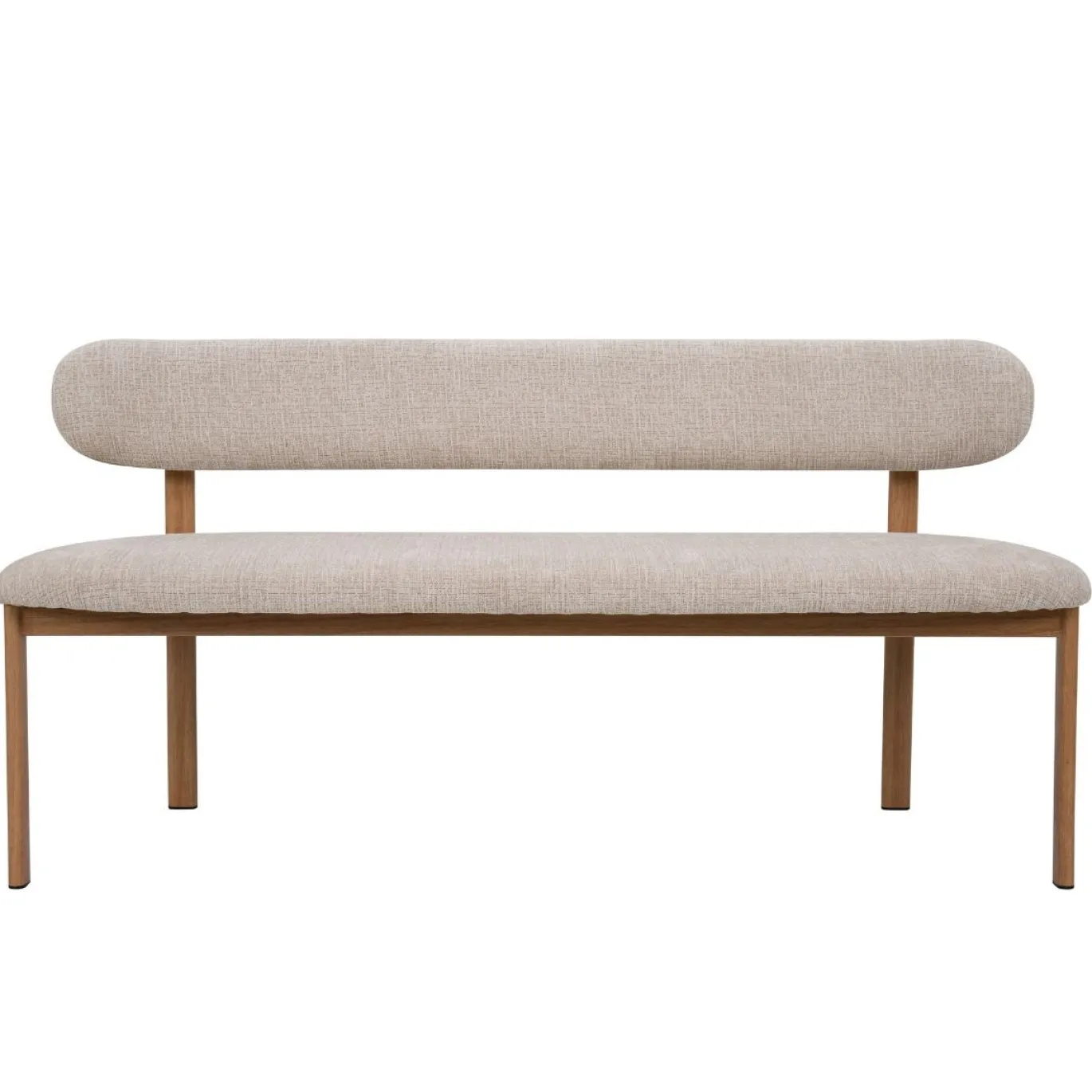 Eetkamerbank Noor Beige/Naturel 160cm - Giga Meubel