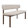 Eetkamerbank Noor Beige/Walnoot 160cm - Giga Meubel