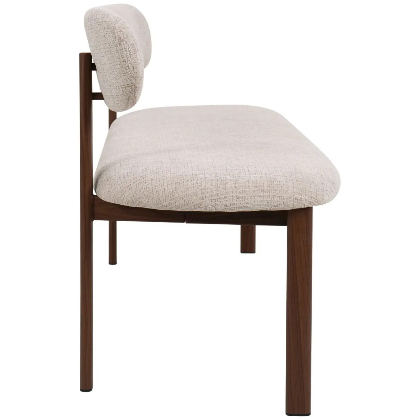 Eetkamerbank Noor Beige/Walnoot 160cm - Giga Meubel