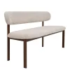 Eetkamerbank Noor Beige/Walnoot 200cm - Giga Meubel