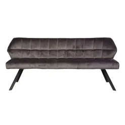 Eetkamerbank Raster 180 Antraciet Velvet - Giga Meubel