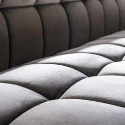 Eetkamerbank Raster 180 Antraciet Velvet - Giga Meubel