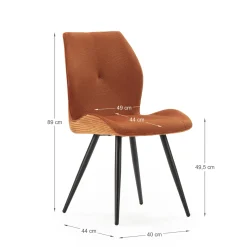 Eetkamerstoel Adaya Brick - Giga Meubel