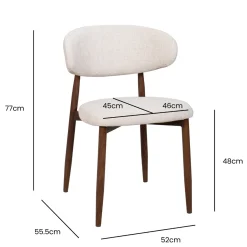 Eetkamerstoel Alexia Beige/Naturel - Giga Meubel