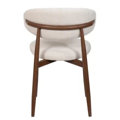 Eetkamerstoel Alexia Beige/Walnoot - Giga Meubel