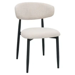 Eetkamerstoel Alexia Beige/Zwart - Giga Meubel