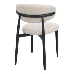 Eetkamerstoel Alexia Beige/Zwart - Giga Meubel