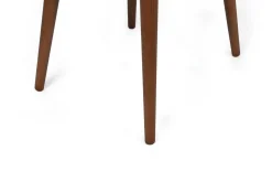 Eetkamerstoel Alfa Velvet Khaki/Walnoot Set van 2