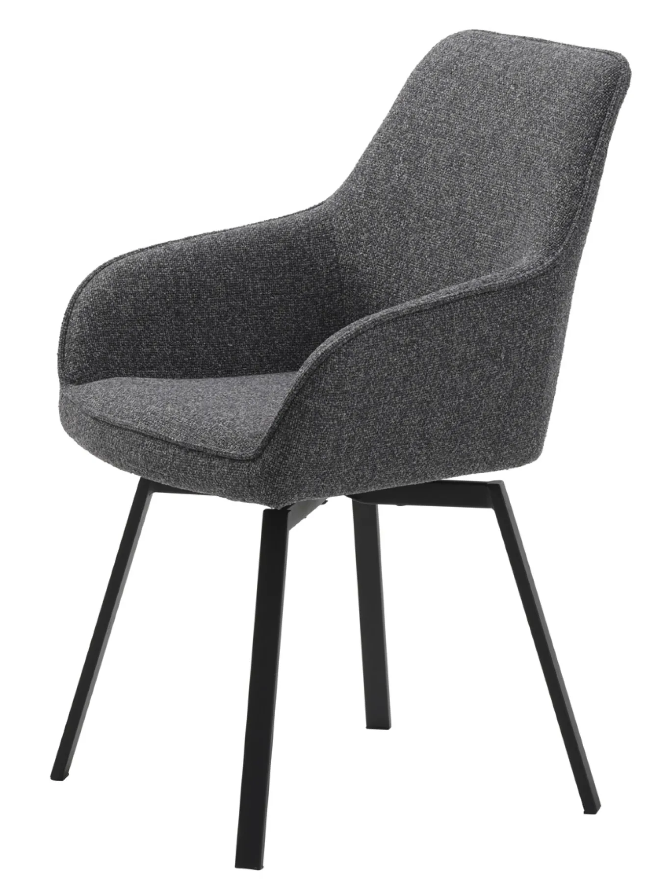 Eetkamerstoel Alma Donkergrijs Melange Swivel - Giga Living