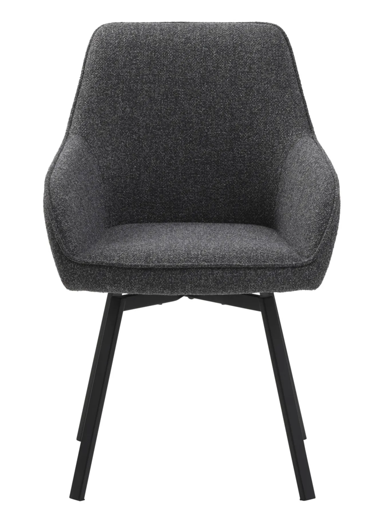 Eetkamerstoel Alma Donkergrijs Melange Swivel - Giga Living