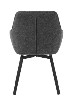 Eetkamerstoel Alma Donkergrijs Melange Swivel - Giga Living