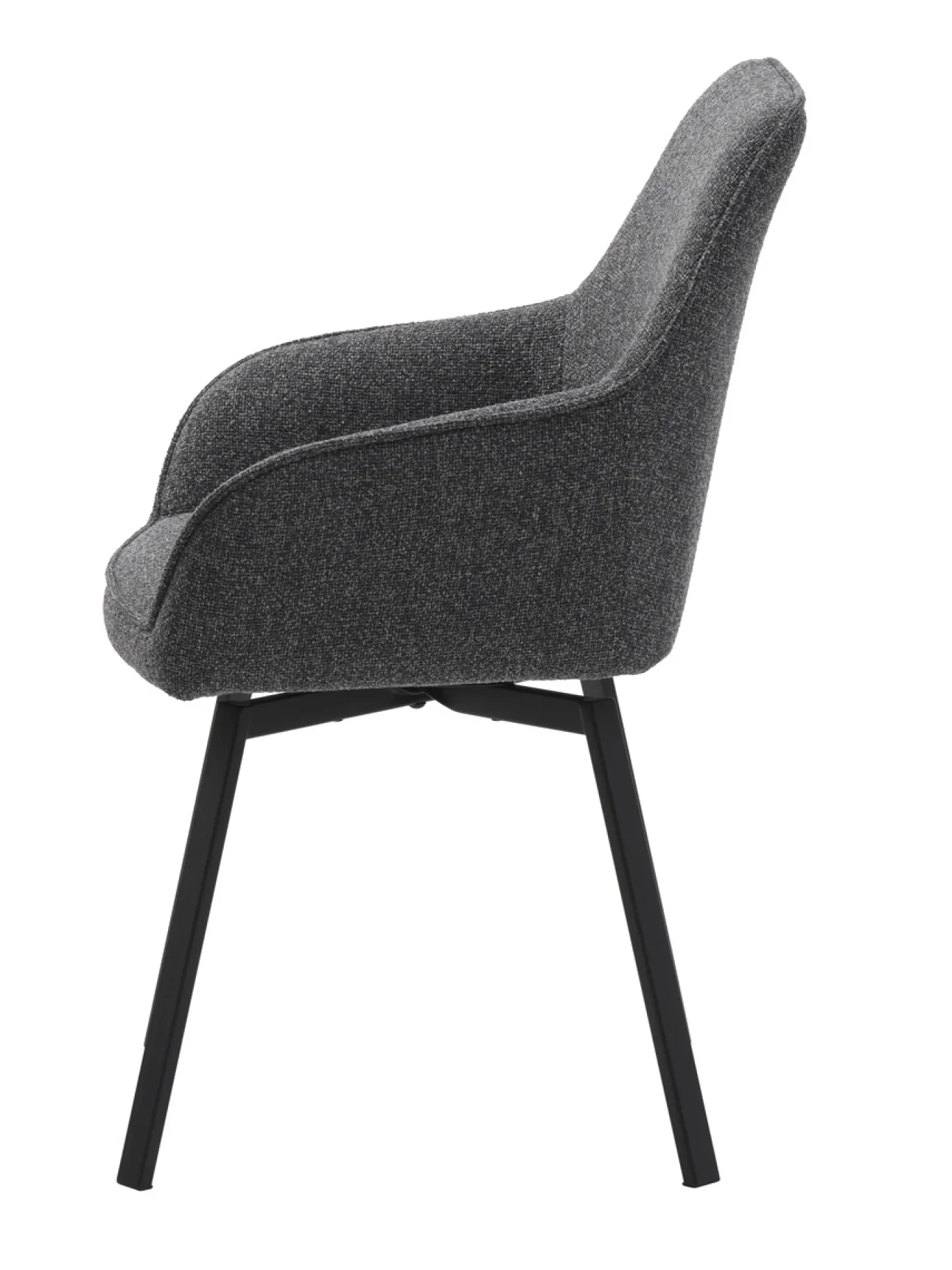 Eetkamerstoel Alma Donkergrijs Melange Swivel - Giga Living