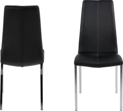 Eetkamerstoel Askra Zwart/zilver Pu - Giga Living