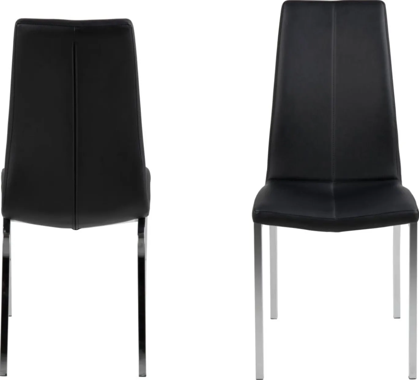 Eetkamerstoel Askra Zwart/zilver Pu - Giga Living