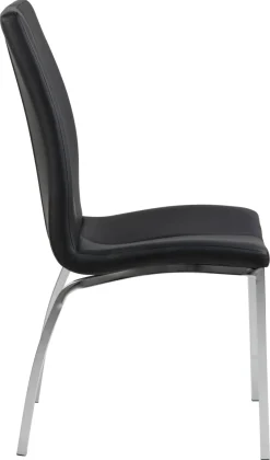 Eetkamerstoel Askra Zwart/zilver Pu - Giga Living